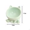 Ceramic Cat Feeder Bowl Dish Food and Water Raised Kitten for Dry Wet