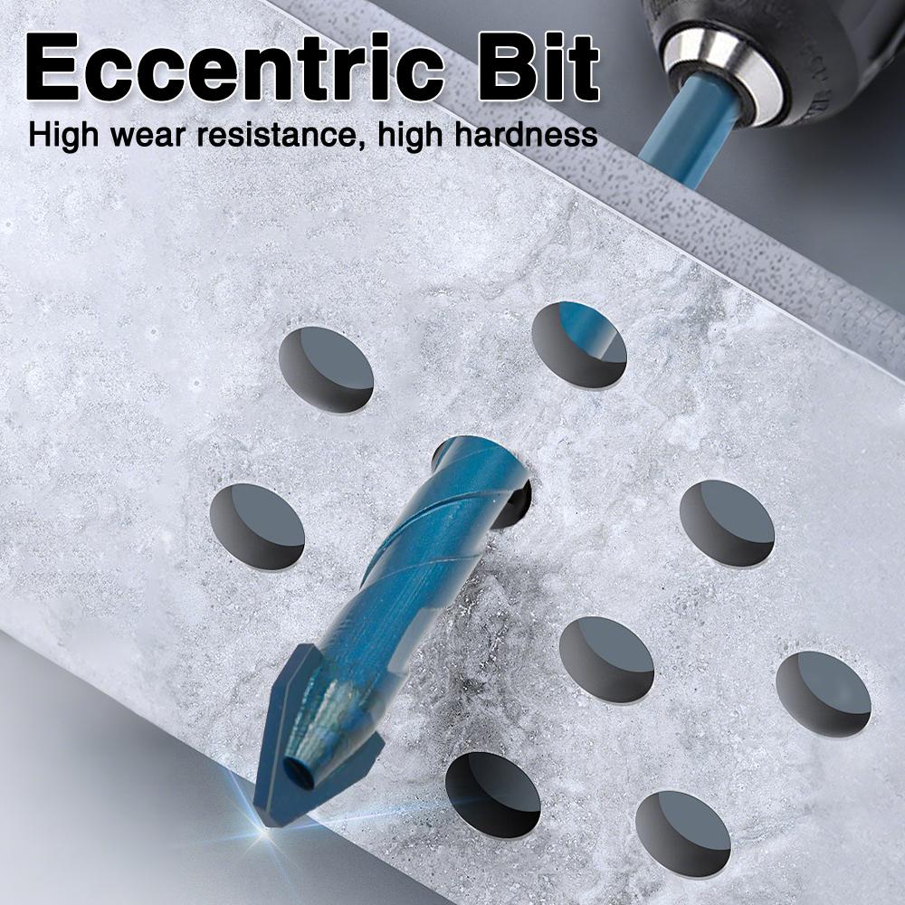 Blue Hexagonal Tilt Head Eccentric Triangular Drill Bit Multifunctional Overlord Drill Ceramic Tile Stone Rock Slab Special Dril