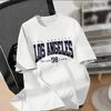 Plus Size Cotton Letter Print T-shirt - European & American Summer Fashion