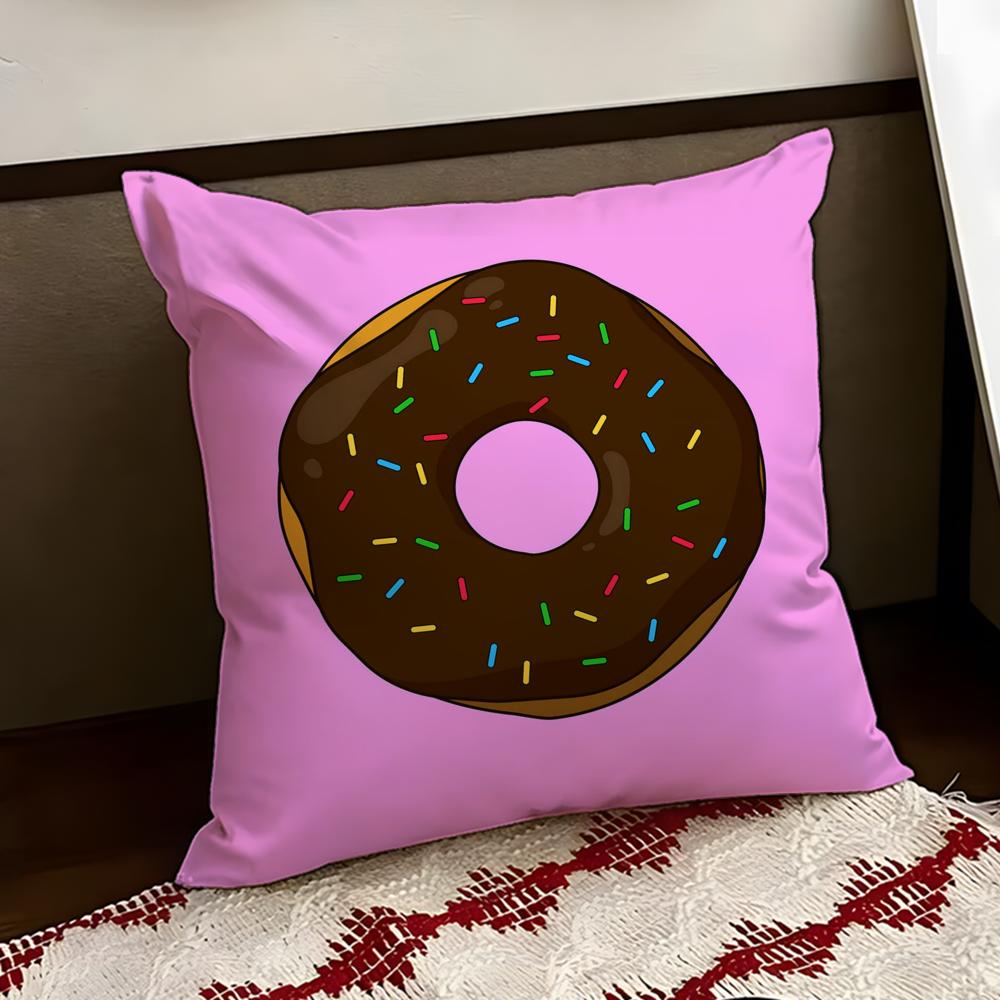 Sprinkled donut Cushion Cover Reversible Soft Durable Pillow Cover Home  Car MultiScene Use for Daily Comfort