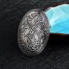 Scandinavian Wolf Carved Rune Brooch Ethnic Style Totems Badge Cosplay Corsage Jewelry Adornment Lapel Pin for Women