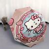Hello Kitty,Cute Automatic Folding Umbrella-Simple 8-Rib Design, Bright Cartoon Pattern, Durable Iron Frame, Suitable For Travel, Outdoor, B