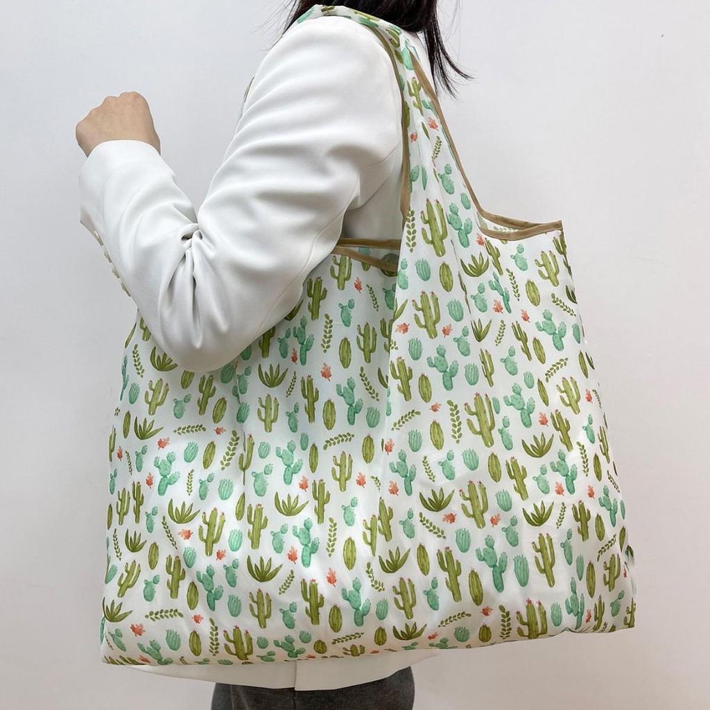 Eco-Friendly Foldable Single Shoulder Grocery Bag for Women, Large Capacity