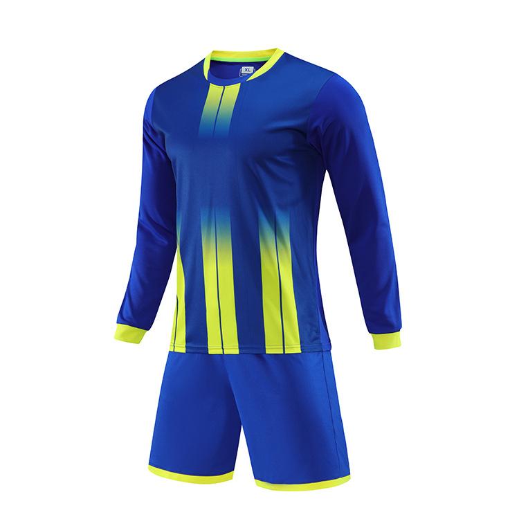 Men s Survetement Football Kit Shorts Children Full Sleeve Soccer Jersey Suit Football Kits Futbol Training Uniform Sets Custom 3XS Height 120-130CM