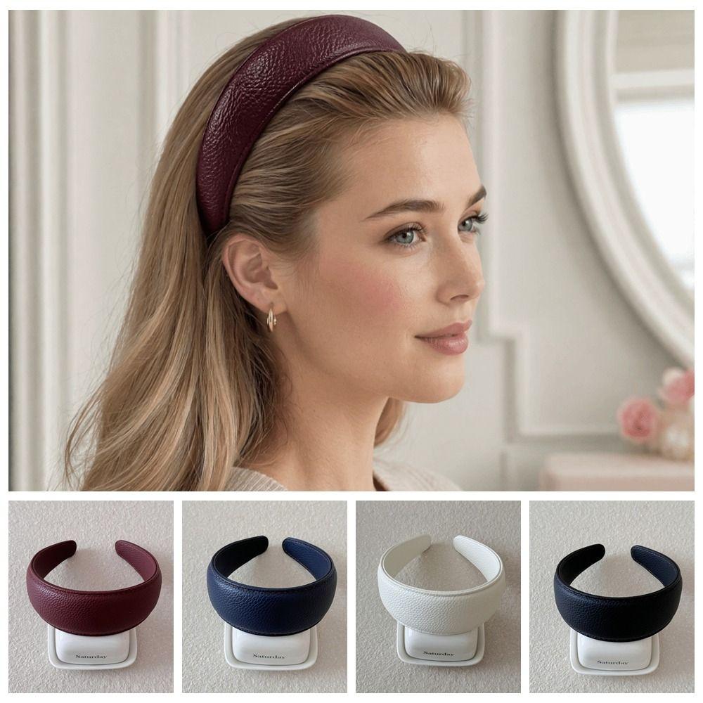 Wide Brim Wide Side Hair Hoop Heightened Top Structure Hair Accessory Elegant Headband Daily