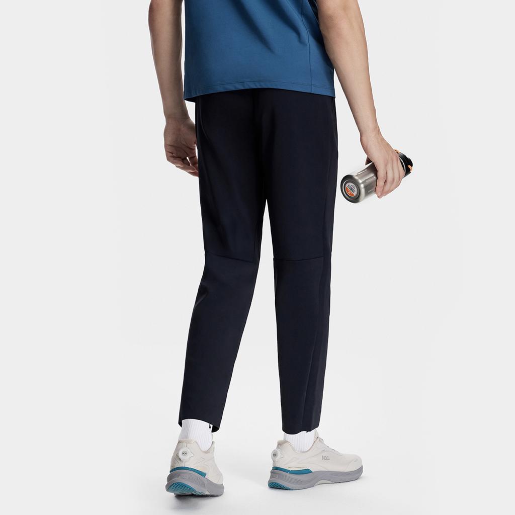 Fila 2023 Autumn New Knit Long Pants Basic Casual Fitness Straight Leg Sports Pants Men Bottoms Deep-Black A11M341610F-BK