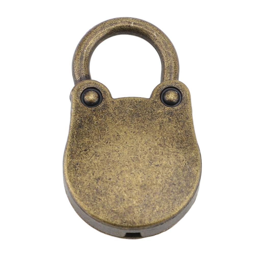 2sets Bronze Bear Shaped Padlock Zinc Alloy Storage Cabinet Padlock  For Storage Box