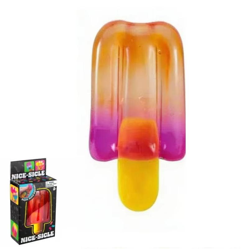 Schylling NeeDoh Complete Fidget Toy Super , Popsicle/Jellyfish/Ice Cube/Fuzz Ball Slow‑Rebound Squish Toys for Kids & Adults