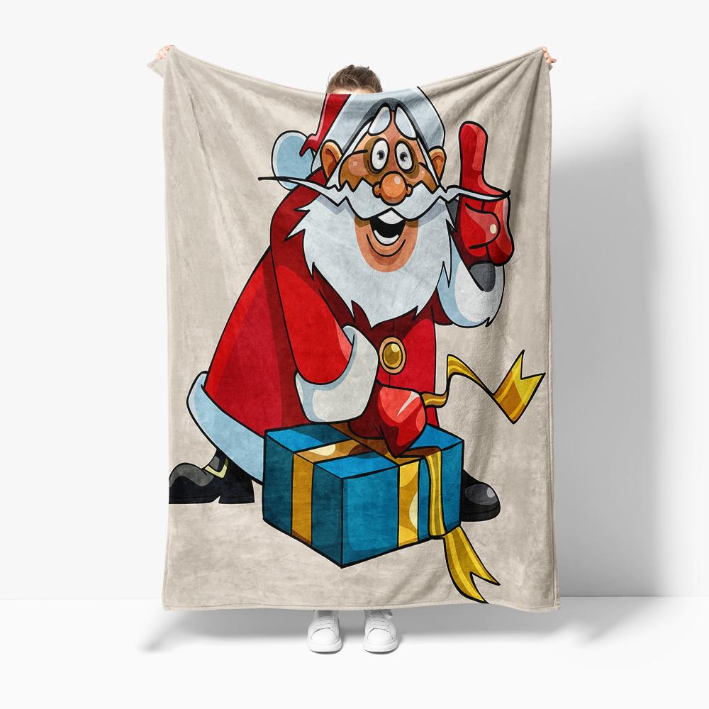 Cozy Throw Blanket Soft Flannel Fleece Warm Sherpa Reversible Decorative Bedding Gift for Home Living Room Bedroom
