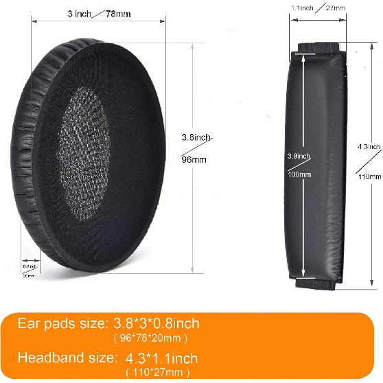 HD 448 HD428 HD419 Ear Pads and Headband - defean Replacement Repair Parts Suit Ear Cushion Compatible with Sennheiser HD418, HD419, HD428, HD429,