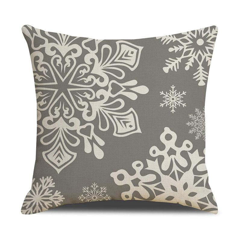 Christmas Pillow Case Elk Print Sofa Cushion Home Bedside Cushion Pillow Case