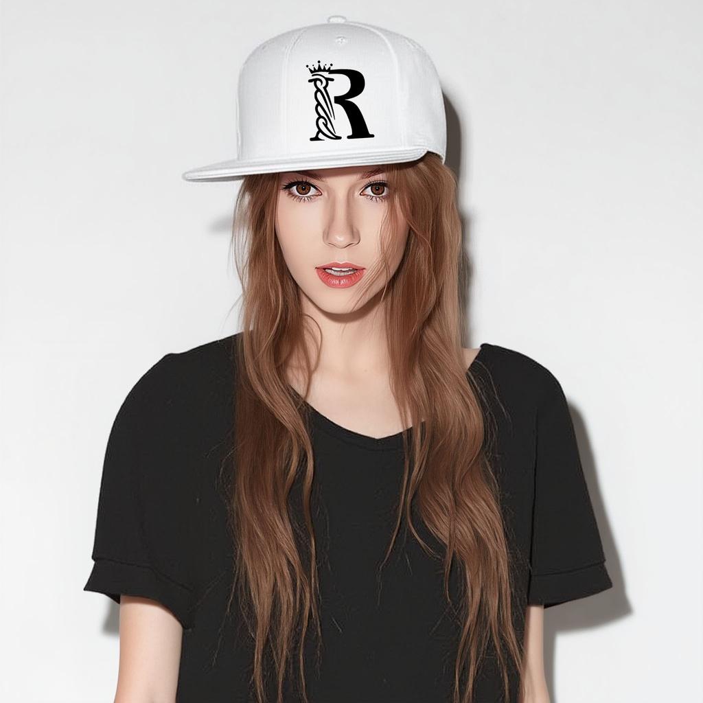 Street Style Hip-hop Letter Baseball Cap Black Hat Simple Classic Flat Brim Hat