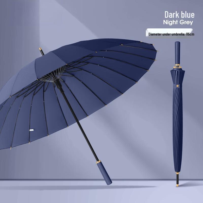 24-Rib Long Handle Straight Umbrella