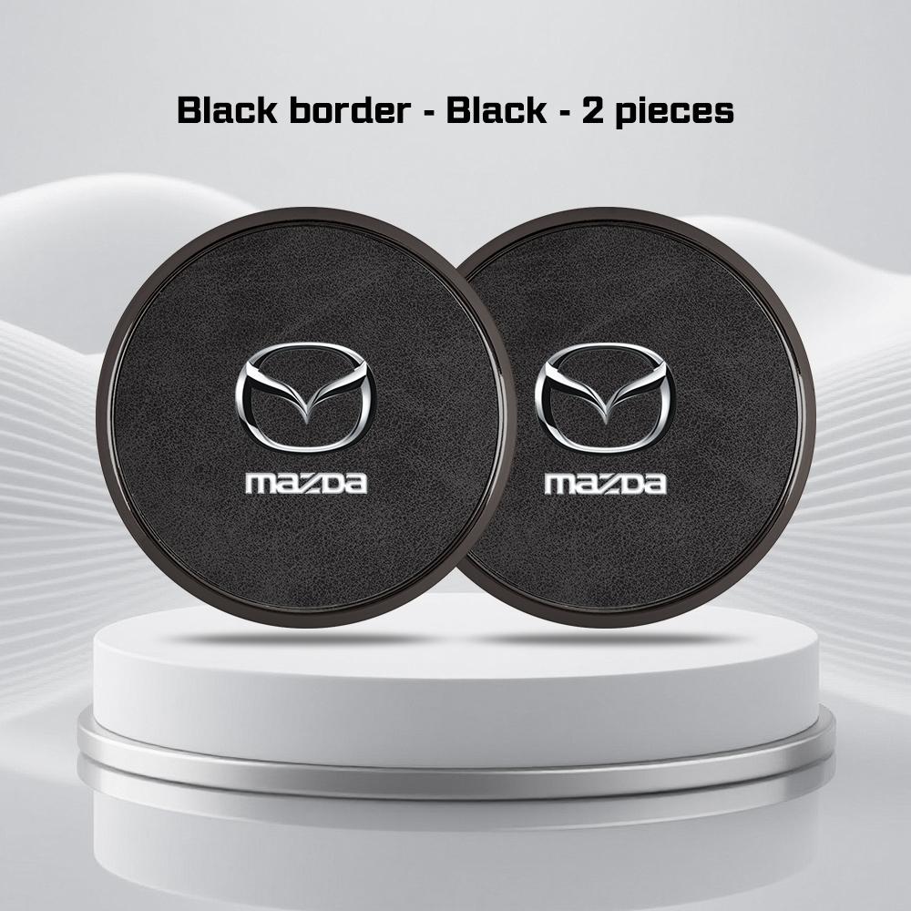 

2pc Leather Car Water Cup Mat For Mazda 2 3 5 6 Atenza CX3 CX5 MX5 CX7 Axela CX30 CX90 CX60 CX50 RX8 Bottle Holder Anti-slip Pad