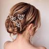 3pcs Handmade Rhinestone Hairpin Sparkling Women Tiara Stylish Bride Hair Accessories  Girl