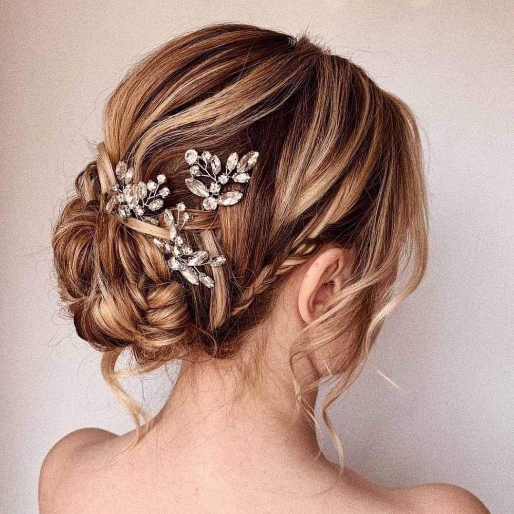 3pcs Handmade Rhinestone Hairpin Sparkling Women Tiara Stylish Bride Hair Accessories Girl