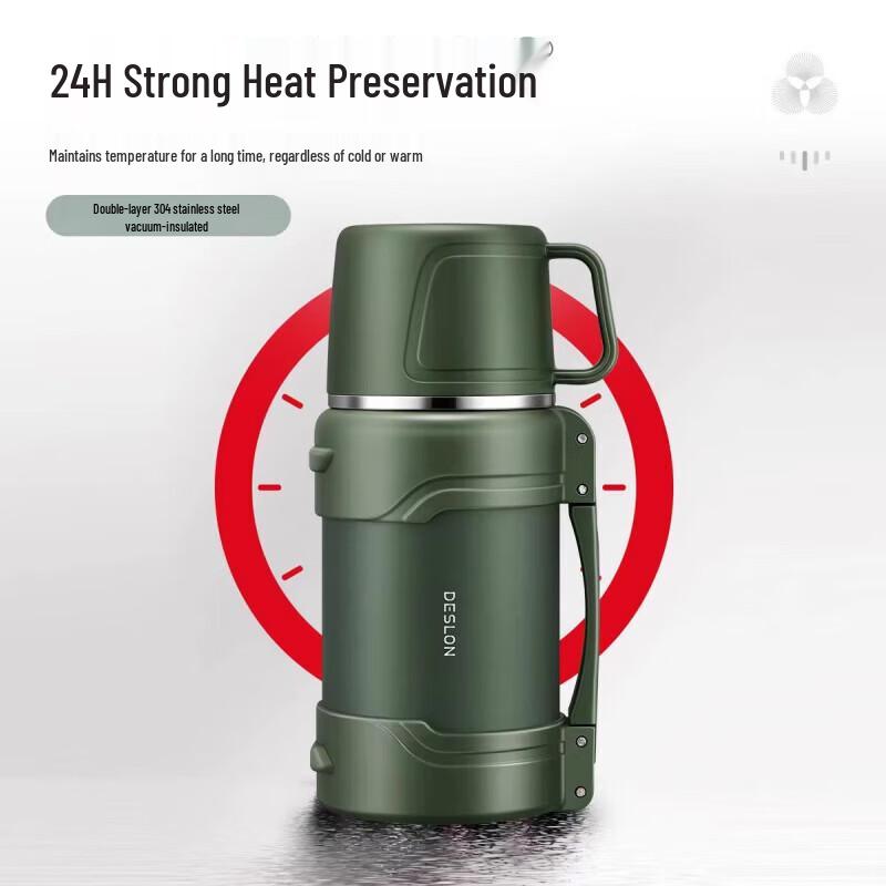 DESLANG Outdoor Insulated Water Bottle with Cup