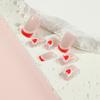 Wear Nail French White Pink Splicing Nail Wear Nail Vortex Love Valentine's Day Nail