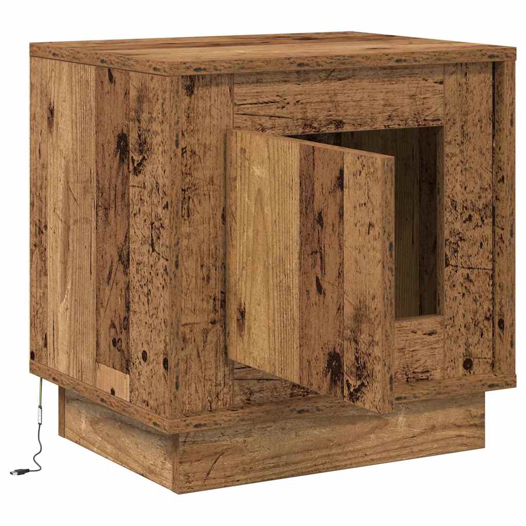 Nightstand 2 pcs Reclaimed Wood Look 44 x 34.5 x 45 cm Engineered Wood