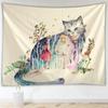 Bedroom Living Room Tapestry Cat Print Tapestry Kawaii Room Decor Tapestry Wall Hanging Home Decor Psychedelic Tapestry