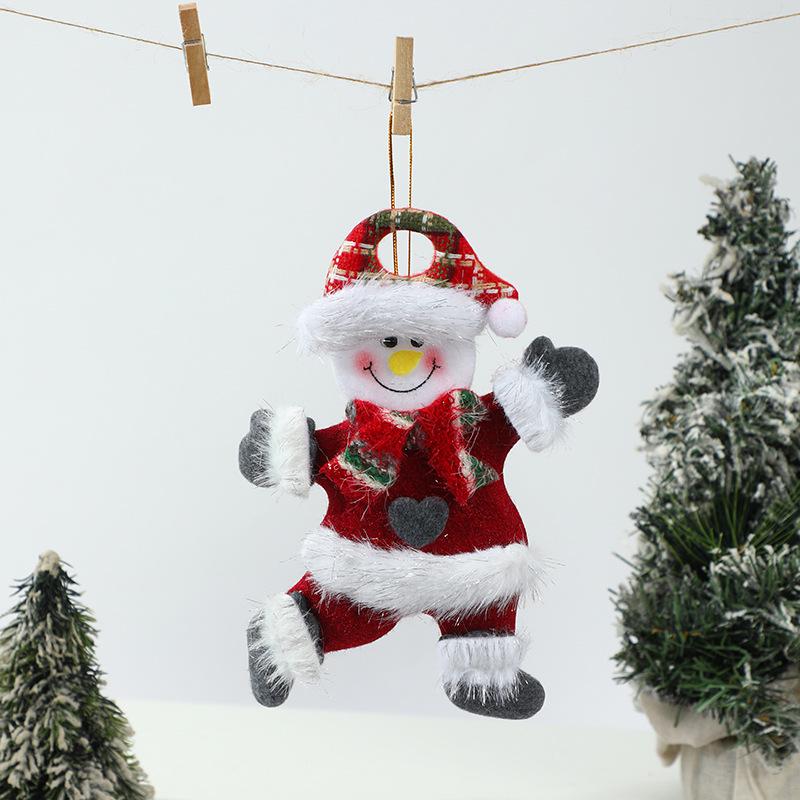 Dancing Christmas Figurines: Snowman, Reindeer, Bear & Old Man Plush Ornaments