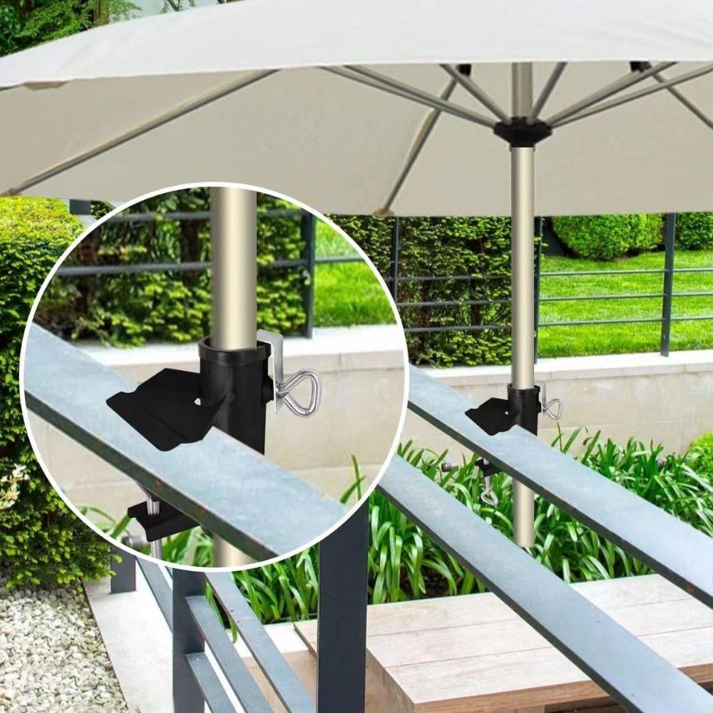 Easy To Install Patio Umbrella Holder Heavy Duty Umbrella Clip Durable Parasol Clamp  Camping