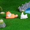 Mini Niedlicher Fuchs Hase Kleines Ornament Cartoon Hase Mikro Landschaft Dekoration Modell Handwerk Auto Innenausstattung Geschenke