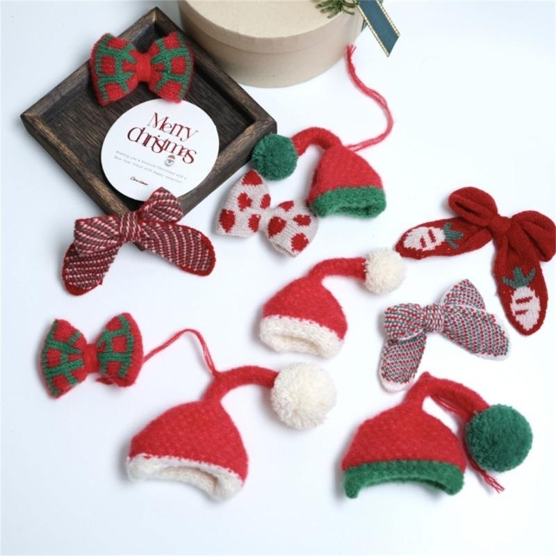 Festival Santa Hat Decoration Handmade Craft For Kids Holiday Gift Wrapping Bottle Decorations
