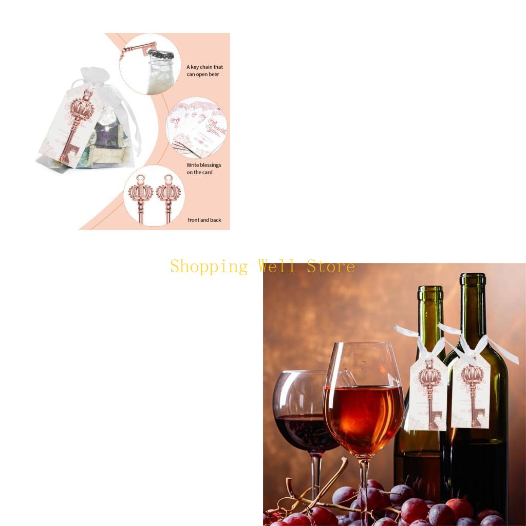 

KX4B Wedding Party Crown Bottle Opener and Candy Bag Set Perfect for Weddings, Parties, and Celebrations China Mainland