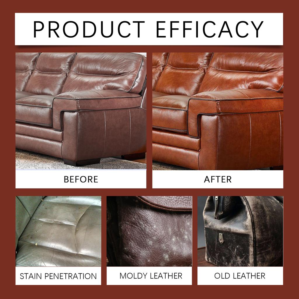 Leather Cleaner Conditioner Kit Care Set Deep Spray Nourishing Cream Restores Softness Shine Prevents Cracking Includes Sponge