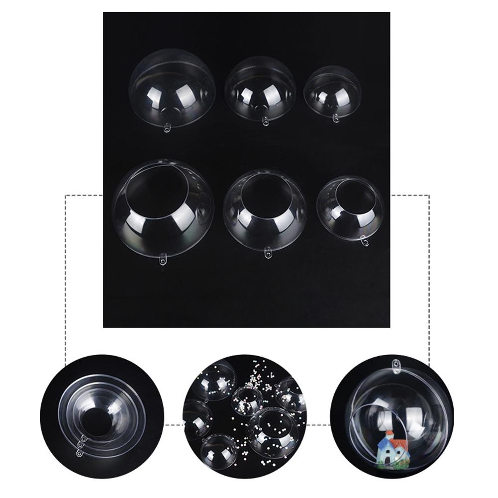 10PCS Versatile Transparent Acrylic Open Balls for Holiday Crafts and DIY