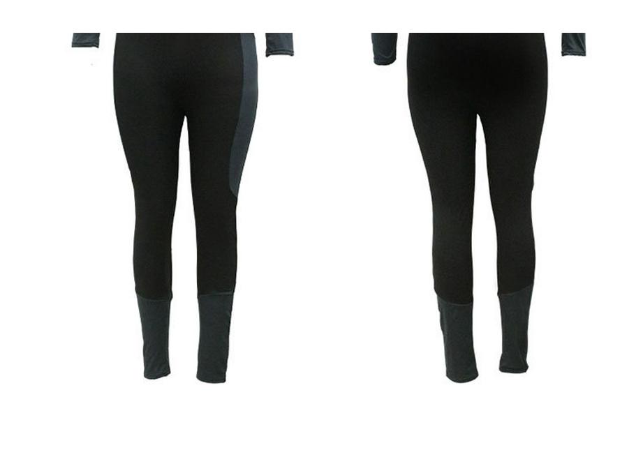 Sportlicher Langarm-Einteiler für Damen mit Sonnenschutz, Schlankmachendem Design und Patchwork für Surfen und Tauchen.