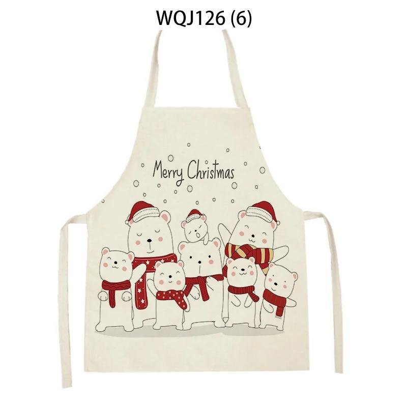 Thuis Vrolijk Kerstmis Serie Keuken Schorten Kerstman Hert Boom Cadeau Bedrukt Vuilafstotend Schort Bakbenodigdheden Kookschorten