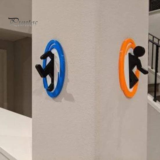 

2 шт./компл., бегущие сквозь стену мужские украшения для гостиной, ванной комнаты, домашнего офиса, бара, стены искусства, абстрактный человек, фигурка из смолы, статуя, скульптура 1 Set