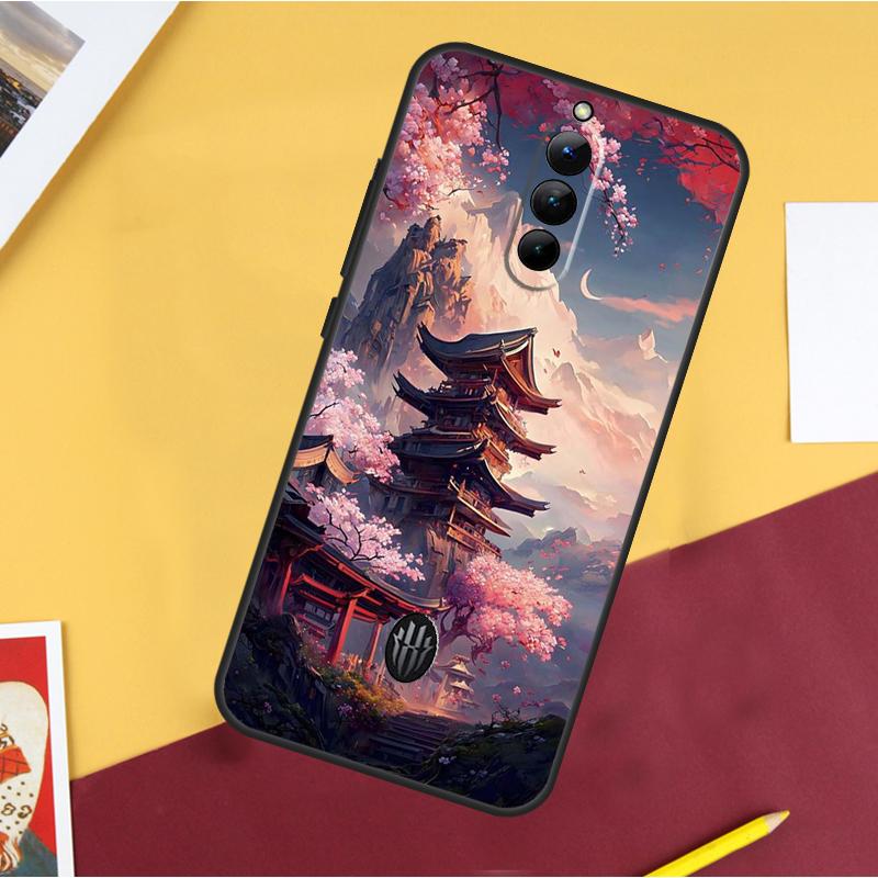

Японское искусство Храм Сакура Чехол Для ZTE Nubia Red Magic 10S Pro Plus 8 9 10 Air 8S 9S 11 Pro Plus 6 7 6S 7S Pro Обложка RedMagic 9S Pro Plus