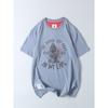 Fashionable Vintage Printed Round Neck Short-Sleeve Men's T-Shirt Made of Washed Cotton for Export