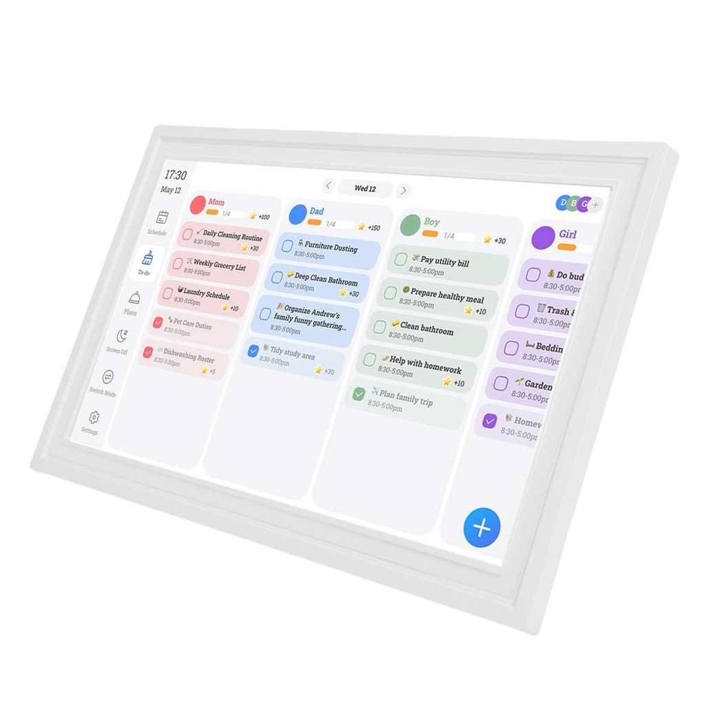 Smart Digitaler Kalender 15,6 Zoll HD Touchscreen WLAN Digitaler Bilderrahmen e Familienkalender Planer mit APP für   9.0