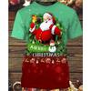 Weihnachten 3D-Druck Weihnachtsmann-Muster T-Shirt Herren Damen Xmas Langarm-T-Shirts Herbstmode Oversize Locker Y2k Herren Oberteile