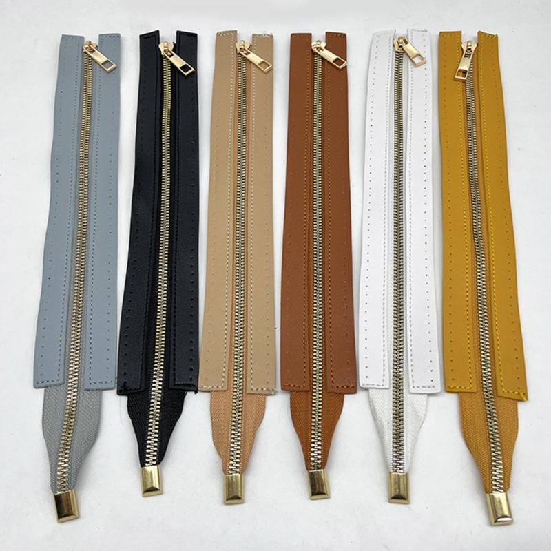 Metal Zipper Heavy Duty PU Leather Zipper All-matching Bag Hardware Zipper Accessories DIY Zipper Replacement for Sewing