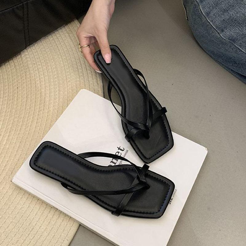 Fashion Comemore Flip-flops Women 2025 Summer Outside Wear Holiday Seaside Flat Bottom Beach Sandals Slppers Casual Soft Female Slides