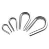 304 Stainless Steel Cable Wire Rope Protective Sleeve M1.5-M16 Thimbles Rigging Chicken Heart Ring for Workpiece Fixing