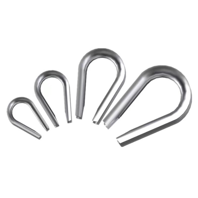 304 Stainless Steel Cable Wire Rope Protective Sleeve M1.5-M16 Thimbles Rigging Chicken Heart Ring for Workpiece Fixing