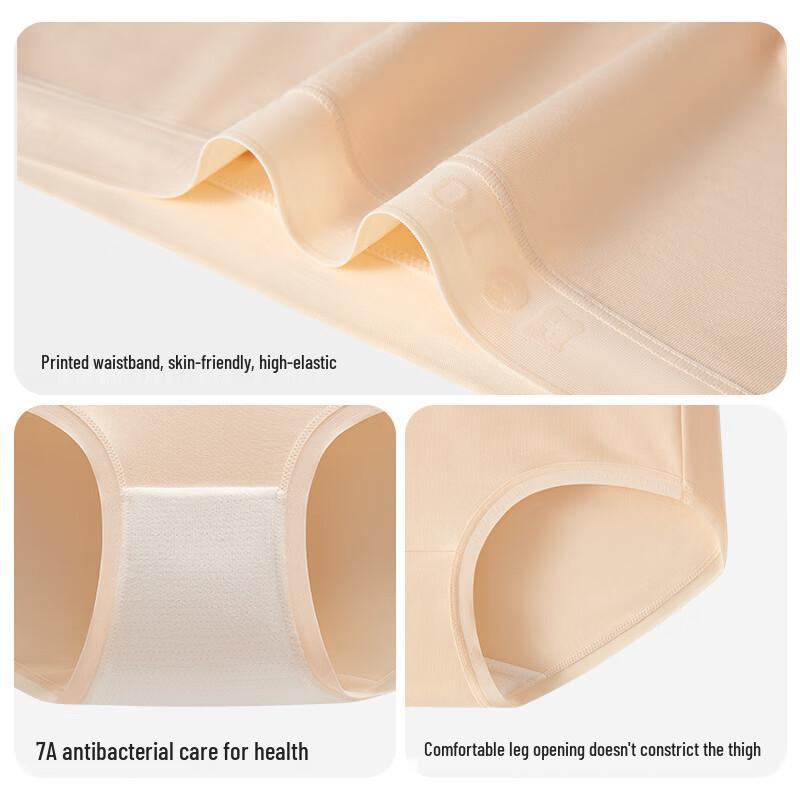 Cosmo Lady Women's 7A Anti-bacterial Seamless Mid-Waist Underwear