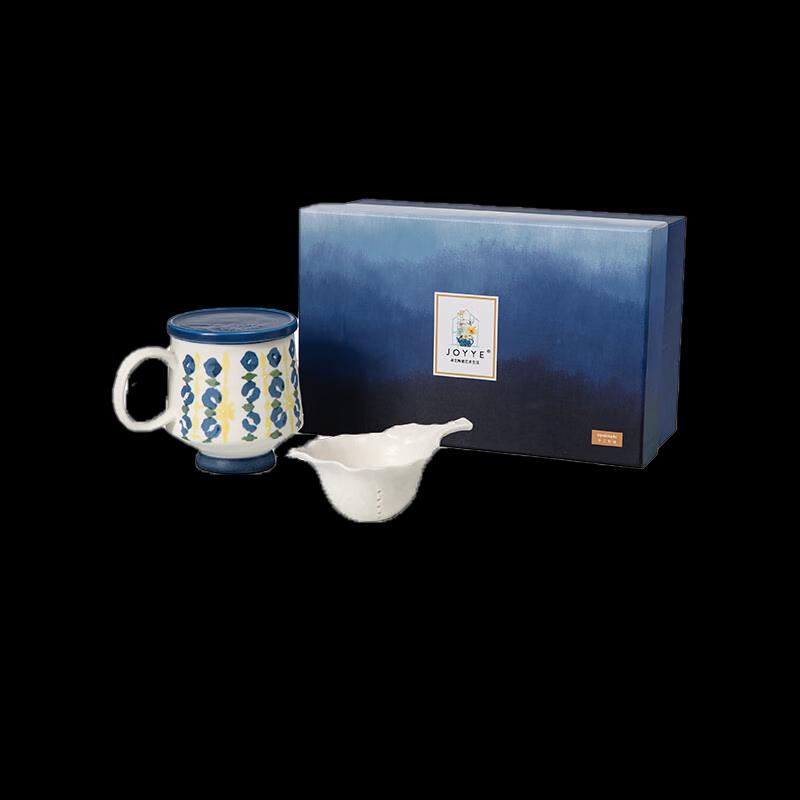 JOYYE Floral Ceramic Mug with Tea Infuser