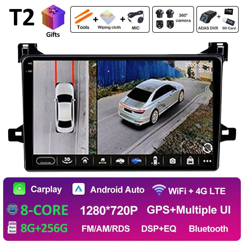 Bluetooth Car Video Radio Player For Toyota Prius XW50 2015 2016 2017 2018 2019 2020 Cooling Fan DSP Stereo Autoradio Head Unit