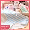 Braguitas de Triángulo con Lazo a Rayas de Anime - Ropa Interior de Algodón Transpirable para Mujer