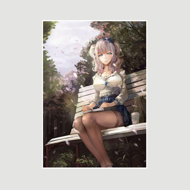 Home Decor Painting Sweet Little Loli Anime Girl Poster Cute Lolita Manga Figure White Paper Posters and Prints Bar Bedroom Decoration Mural