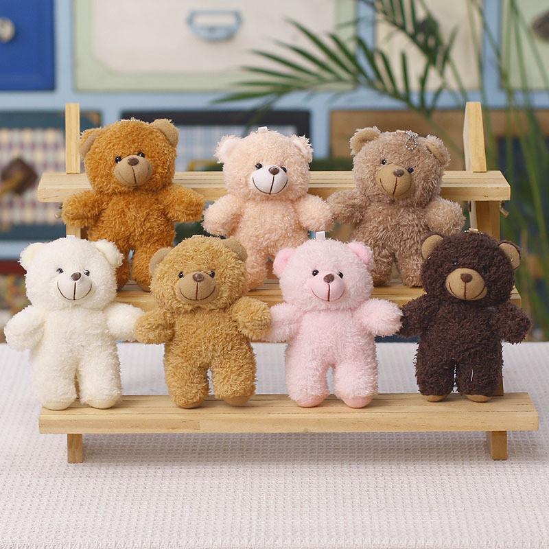 Plush Bear Keychain With Pp Cotton Filling For Bag Decoration And Gift Idea