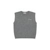 PIV’VEE Giant Smiley Knit Vest (Heather Grey)