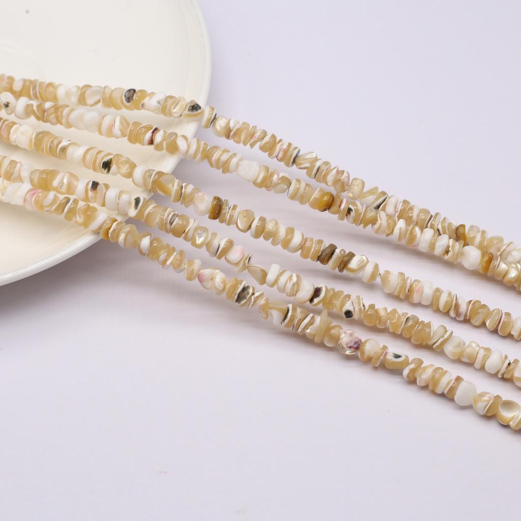 1String, Natural Crushed Stone Beads, Bohemian-style Handmade Irregular Gravel Beads, 5-6mm, for DIY Necklace Bracelet Anklet Accessories Crafts 38cm